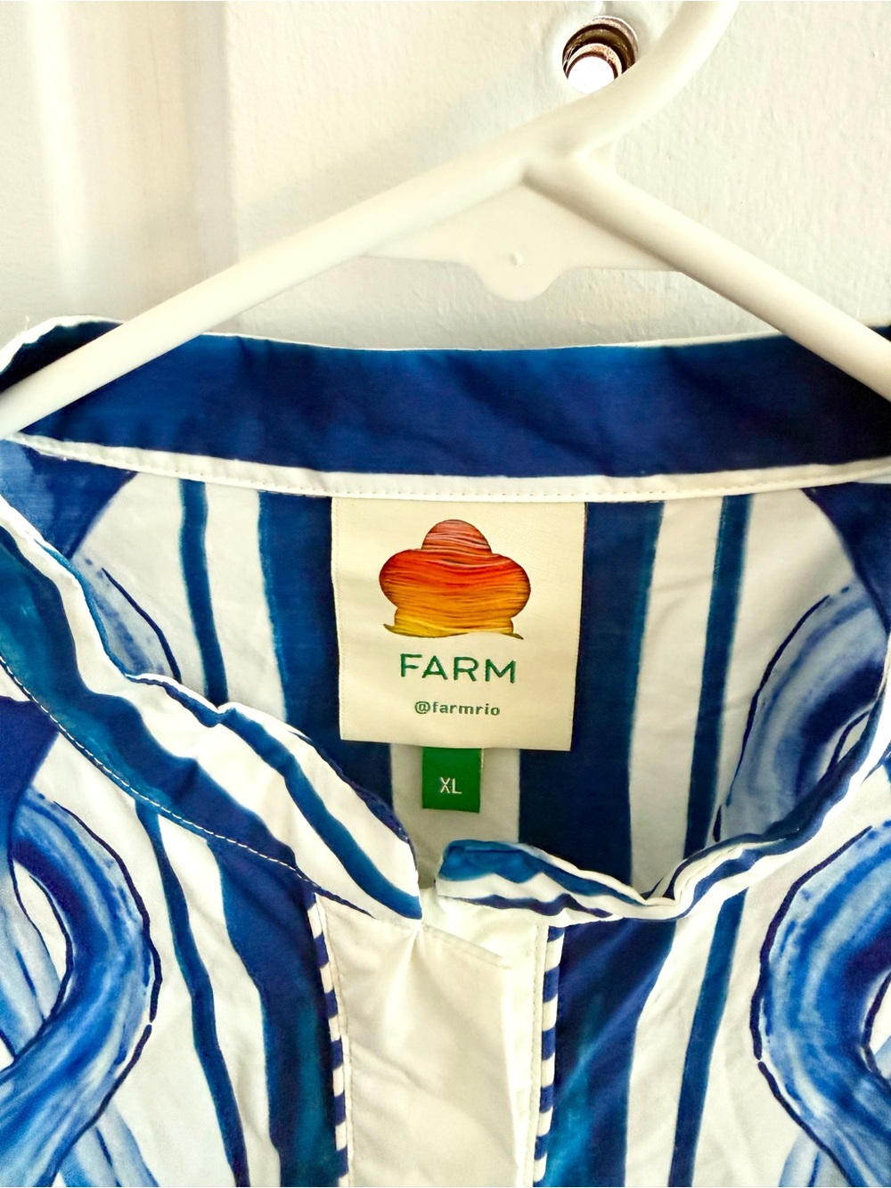 Farm Rio Garden Tiles Bell Sleeve Mini Dress - Picture 5 of 5